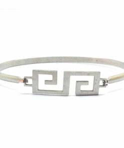 Bracelet acier grand signe infini grec
