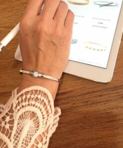Bracelet acier gros strass