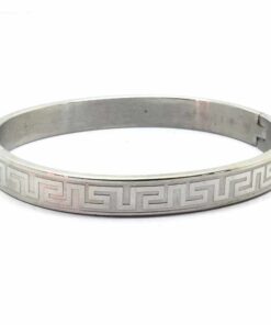 Bracelet acier signe infini grec