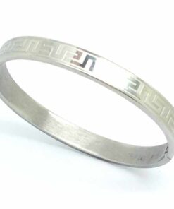 Bracelet acier signe infini grec bis