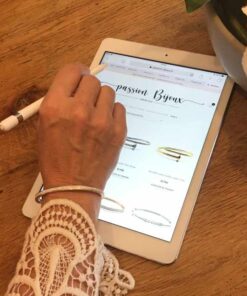 Bracelet couleur or 3 faces strass
