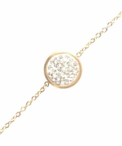 Bracelet souple Acier inoxydable rond strass