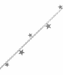 Bracelet souple acier inoxydable ronde d'étoile