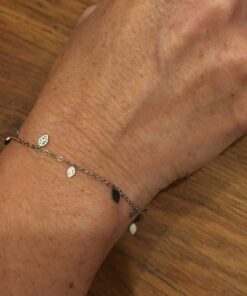 Bracelet souple Acier inoxydable petites feuilles