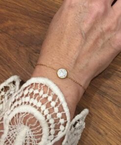 Bracelet souple Acier inoxydable rond strass