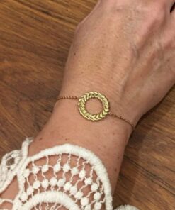 Bracelet souple Acier inoxydable couleur or épi