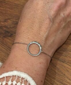 Bracelet souple Acier inoxydable cercle 5 strass