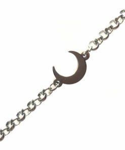 Bracelet souple Acier inoxydable grosse maille lune