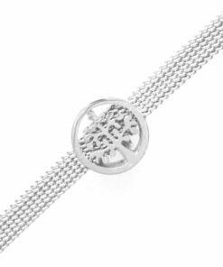 Bracelet souple Acier inoxydable semi rigide arbre de vie