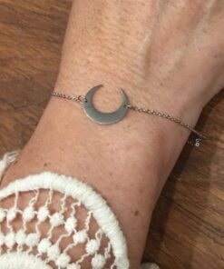 Bracelet souple Acier inoxydable croissant de lune