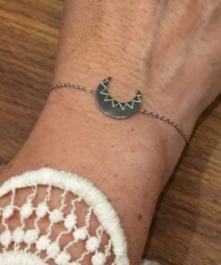 Bracelet souple Acier inoxydable croissant de lune soleil.jpg