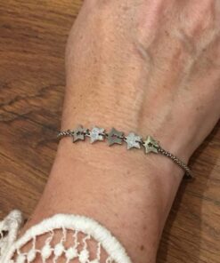 Bracelet souple Acier inoxydable étoiles brillantes
