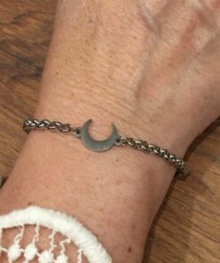 Bracelet souple Acier inoxydable grosse maille lune